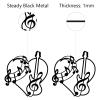 CREATCABIN Guitar Metal Wall Art Decor Heart Iron Wall Art Black Musical Hollow Sculpture Hanging Decor Rustic Wall Sign Decoration for Indoor Outside Living Room Home Office Balcony 11.2x11.8Inch view 3