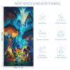 LNDDYTP Psychedelic Colorful Mushroom Beach Towels Super Absorbent Quick Dry Fluffy,Abstract Fantasy Forest Butterfly Retro Mushroom Beach Towel for Pool Bath Towels 63"" L X31 W, 160x80cm view 3
