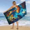 LNDDYTP Psychedelic Colorful Mushroom Beach Towels Super Absorbent Quick Dry Fluffy,Abstract Fantasy Forest Butterfly Retro Mushroom Beach Towel for Pool Bath Towels 63"" L X31 W, 160x80cm view 4