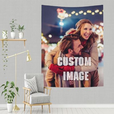 GYETPONG Personalized Custom Tapestry Print Any of Your Design Photo/Text/Logo Custom Wall Tapestry Funny Backdrop Wall Hanging Art Decor (37''WX29''L)