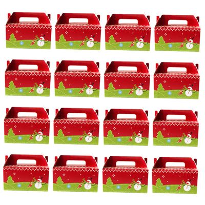COLLBATH 20pcs Christmas Cupcake Boxes Window Portable Containers Inserts for Standard for and Giving