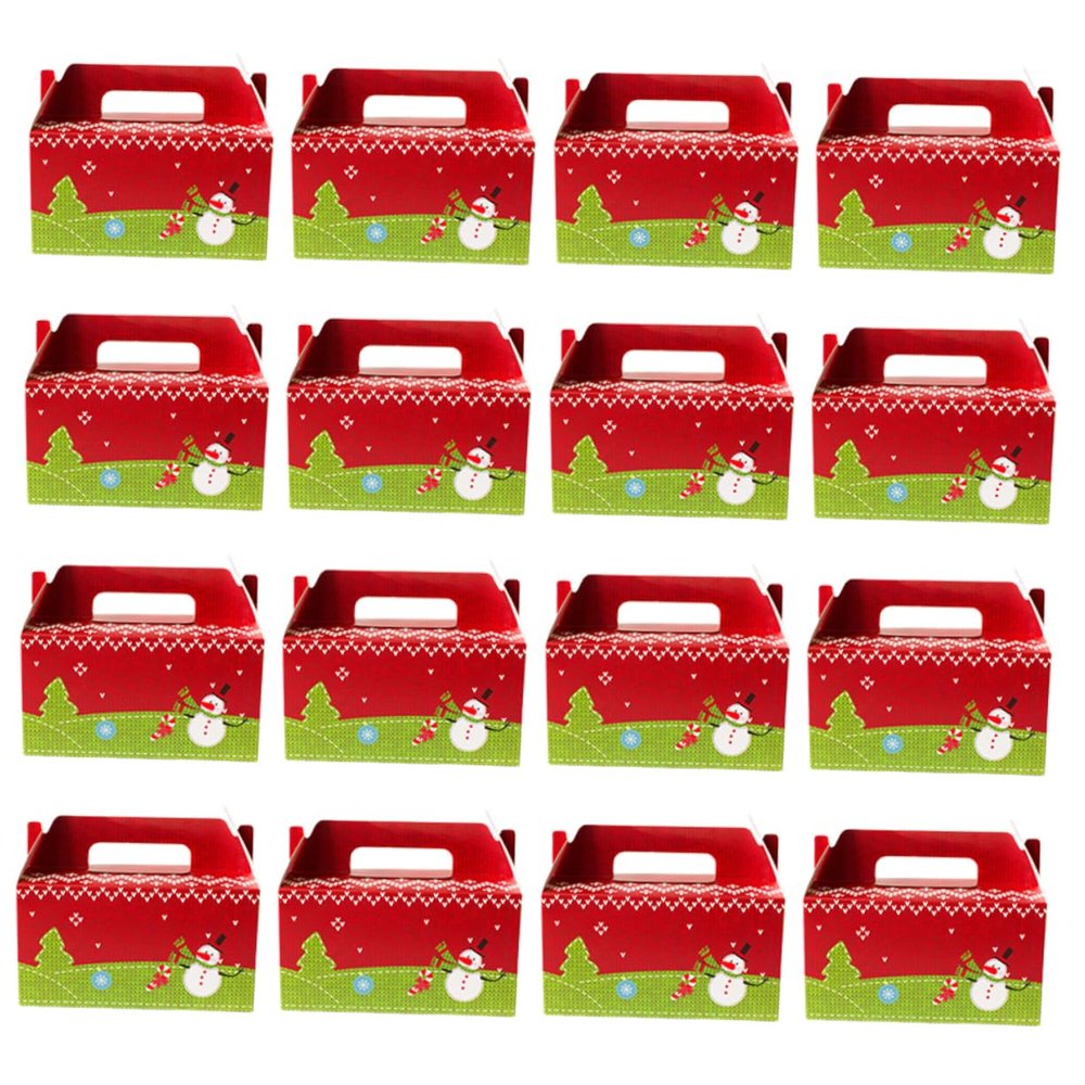 COLLBATH 20pcs Christmas Cupcake Boxes Window Portable Containers Inserts for Standard for and Giving