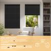Sulugood No Tools Cordless Aluminum Mini Blinds for Windows 1" No Drill Metal Room Darkening Horizontal Window Blinds No Screws Venetian Custom Window Shades for Home Office Door,Black,44.5"W x 84"H view 2