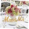 Alipis Valentine's Day Mr Mrs Sign Wooden Wedding Decor Centerpiece for Couples view 4