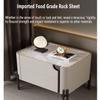 Modern nightstand with 2 Drawers, Light Gray nightstand, Solid Wood nightstand for Bedroom, Storage Cabinet Suitable for Bedroom Living Room view 3