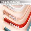 Ceiling Curtain Track Room Divider Hospital Curtain Curved Curtain Track, Living Room/Balcony/Bay Window Curtain Rail Set, Customizable Curtain Rod 3ft to 26ft Long, Easy to Install & Cut ( Color : Ce view 2