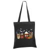 Horror Coffee Canvas Tote Bag Halloween Party Gift Horror Movie Fan Shopping Bag Spooky October Gift (3 pumpkin) view 1