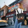 Horror Coffee Canvas Tote Bag Halloween Party Gift Horror Movie Fan Shopping Bag Spooky October Gift (3 pumpkin) view 2