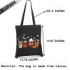Horror Coffee Canvas Tote Bag Halloween Party Gift Horror Movie Fan Shopping Bag Spooky October Gift (3 pumpkin) view 4