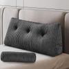 Z-hom Comfort Wedge Pillow Headboard, Ultra Soft Twin Triangular Pillow, Reading Pillow Standard Bed w/a Roll Pillow for Bed Sitting Up Sleeping, Backrest Cushion Headboard Gap Pillow for Back,Grey view 1
