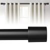 Curtain Rods for Windows 48 to 84 Inches, 1 Inch Diameter Adjustable Black Curtain Rod, Heavy Duty Modern curtain rod with Aluminium Finials, 32"-90" view 1