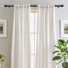 Curtain Rods for Windows 48 to 84 Inches, 1 Inch Diameter Adjustable Black Curtain Rod, Heavy Duty Modern curtain rod with Aluminium Finials, 32"-90" view 2