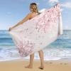 LNDDYTP Modern Japanese Cherry Blossom Beach Towels Super Absorbent Quick Dry Fluffy,Rustic Pink Art Spring Garden Florals Dragonfly Beach Towel for Pool Bath Towels 63"" L X31 W, 160x80cm view 4