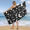 LNDDYTP Modern Bat Pumpkin Skull Beach Towels Super Absorbent Quick Dry Fluffy,Rustic Halloween Boys Girls Room Decor Spider Web Prints Beach Towel for Pool Bath Towels 63"" L X31 W, 160x80cm view 4