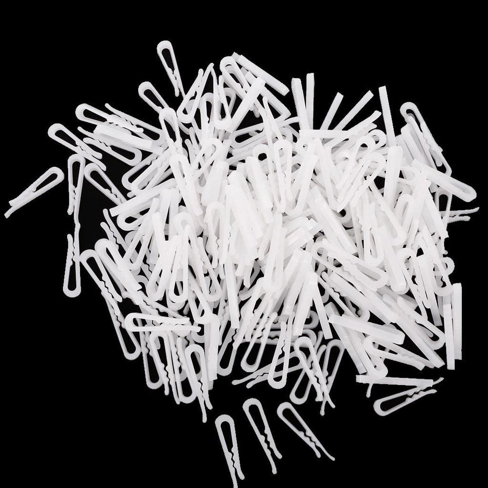 Xiaojikuaipao 200 Small Clear Plastic Clips for Clothes, Socks, and More C Safe and Versatile Clothing Pegs Set