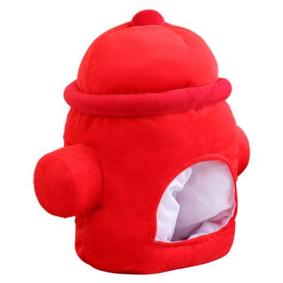 SHINEOFI Fire Hydrant Head Cover Plush Fire Hat for Adults Novelty Costume Party Hat Photo Props Carnival Dress up Accessory