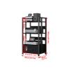 JIAHESHYP Movable 3/4-Tier Shelves Audio Video Media Stand Cabinet with Height Adjustable, Media Storage Cabinet, Modern AV Cabinet, Storage for Entertainment Stereo Component (Size : 3-Tier) view 2