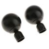 Xiaojikuaipao 2pcs Black Curtain Rail Support Ends 22mm - Decorative Recess Bracket for Elegant Home Decor - Durable Iron Construction - Perfect for Home, Hotel, and Bar Decoration view 1