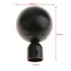 Xiaojikuaipao 2pcs Black Curtain Rail Support Ends 22mm - Decorative Recess Bracket for Elegant Home Decor - Durable Iron Construction - Perfect for Home, Hotel, and Bar Decoration view 2