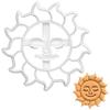 BAKERLOGY Celestial Sun Cookie Cutter - Detailed Biscuit Cutter Design for Baking and Crafts, ideal on fondant, dough, clay view 1