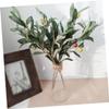 Cabilock Realistic Faux Olive Branch Plant Decor 2 Pack Plastic Artificial Olive Branches Easy Care Indoor Plant for Home Office Wedding Dec view 2