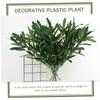 Cabilock Realistic Faux Olive Branch Plant Decor 2 Pack Plastic Artificial Olive Branches Easy Care Indoor Plant for Home Office Wedding Dec view 3