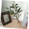 Cabilock Realistic Faux Olive Branch Plant Decor 2 Pack Plastic Artificial Olive Branches Easy Care Indoor Plant for Home Office Wedding Dec view 4