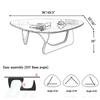 ZLGONRL Wooden Coffee Table Triangle Coffee Table Rubber Wood,Mid-Century Modern Coffee Table Abstract End Table (Natural 36) view 2