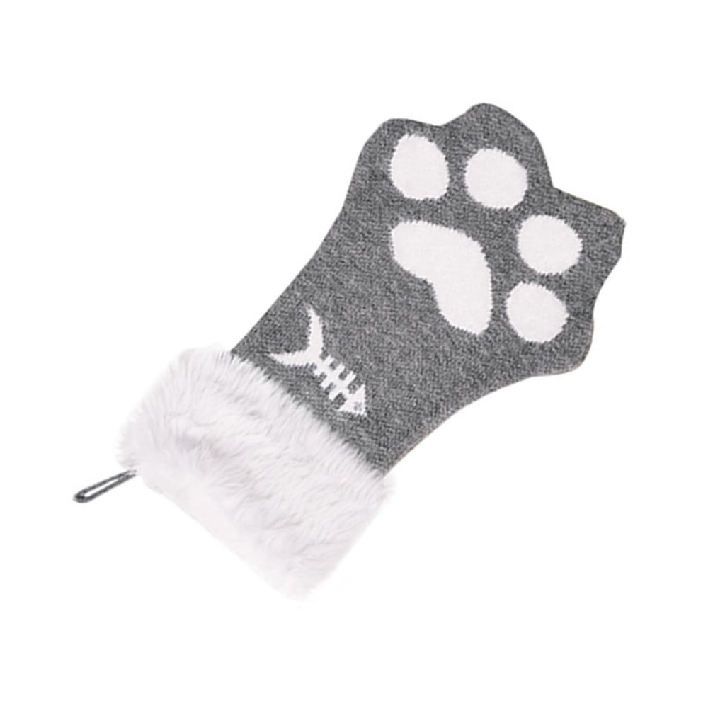 Cabilock Large Christmas Stocking Bag Design for Boys and Girls Holiday Decor for Christmas Tree Fireplace and Filling Grey Color