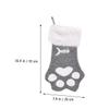 Cabilock Large Christmas Stocking Bag Design for Boys and Girls Holiday Decor for Christmas Tree Fireplace and Filling Grey Color view 2