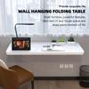 ZLGONRL Work Bench Folding Drop Leaf Wall Desk Wall Mounted Floating Folding Table Wooden Kitchen Folding Dining Table (White 23.6in D* 19.7in W) view 3