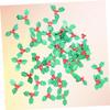 HOOTNEE Red Green Christmas Confetti 100pcs Table Decorations Fruits Leaves Shaped for Wedding Birthday Celebration view 3