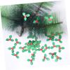 HOOTNEE Red Green Christmas Confetti 100pcs Table Decorations Fruits Leaves Shaped for Wedding Birthday Celebration view 4