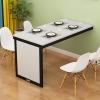 ZLGONRL Folding Dining Table Floating Desk Wall Mounted Drop Leaf Kitchen Table Convertible Narrow Desks for Small Spaces (White+Black 100 * 40cm) view 1