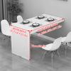 ZLGONRL Folding Dining Table Floating Desk Wall Mounted Drop Leaf Kitchen Table Convertible Narrow Desks for Small Spaces (White+Black 100 * 40cm) view 2