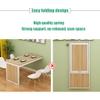 ZLGONRL Folding Dining Table Floating Desk Wall Mounted Drop Leaf Kitchen Table Convertible Narrow Desks for Small Spaces (White+Black 100 * 40cm) view 3