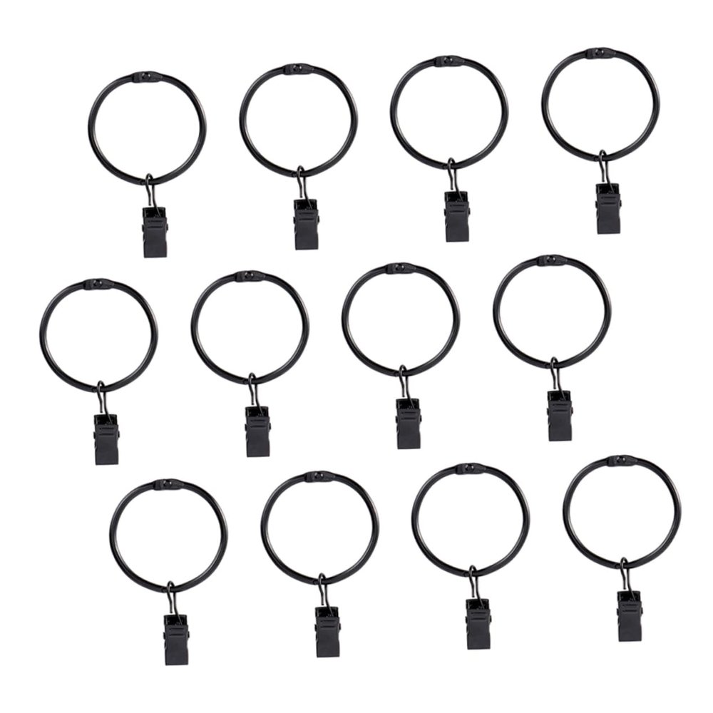Cabilock 24pcs Laundry Hangers Curtain Rings Warm Easy to Install for Shower Curtains