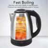 1500W Electric Kettle, 2L Stainless Steel Electric Water Kettle with Automatic Shut Off, Fast Boil Dry Leakproof Coffee Kettle for Tea (US Plug 110V) view 3