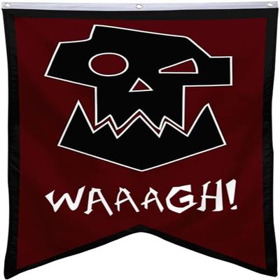 Aihccy Orks Banner Flag Man Cave Bed Room Home Office Party Decor 30x50 Inch (red)