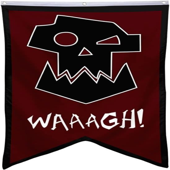 Aihccy Orks Banner Flag Man Cave Bed Room Home Office Party Decor 30x50 Inch (red)