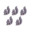 Cabilock 5pcs Capacity Silicone Tea Bag Holder Squirrel Shape Tea Bag Infuser Grey view 1