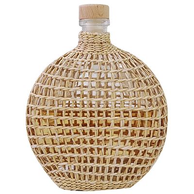 PRETYZOOM Elegant Rattan Cider Bottle Tall Flower Arrangement Vase Multi-Purpose Fermenter Decorative