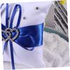 Alipis Double Heart Bearer Pillow Cushion with Satin Ribbons for Wedding Ceremony Decor view 2