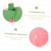 Ciieeo Strawberry Hat Plush Headgear for Festivals Cute Strawberry Party Hat Prop Lightweight Comfortable for Cosplay Celebrations and Photos Design view 3