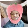 Ciieeo Strawberry Hat Plush Headgear for Festivals Cute Strawberry Party Hat Prop Lightweight Comfortable for Cosplay Celebrations and Photos Design view 4
