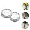balacoo 2pcs Stainless Steel Flower Jar Lids for Flower Arrangement and Canning Durable Design for Easy Diy Compatible with Wide Mouth Mason Jars view 3