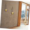 Cabilock Hanging Candle Holders for Wall 2 Pack Black Iron Wall Sconce Candlestick Holder for Decorative Use view 4