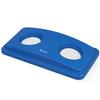 PLASTIC PRINCE Can Bottle Recycling Trash Can Lid with Holes, 23 Gallon Commercial Slim Jim Trash Can Lid Top, Plastic Blue Waste Garbage Can Lid, Outdoor Recycling Bin Lid view 1