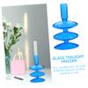 CORHAD Elegant Glass Table Candle Holder Tealight Holders Room Decor Aesthetic Dining Room Decor Wedding Party view 2