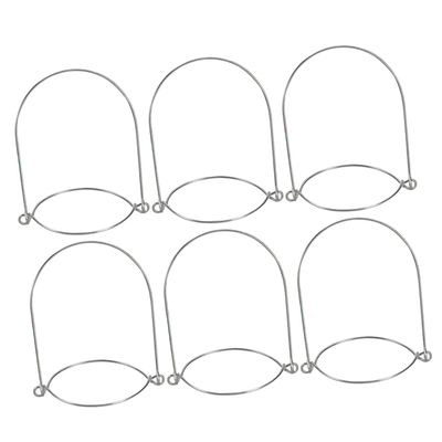 PartyKindom 6Pcs Mason Jar Handles Tinplate Wire Hanger for Wide Mouth Mouth Jars Easy Assembly for Home Decor Outdoor Lanterns and Parties